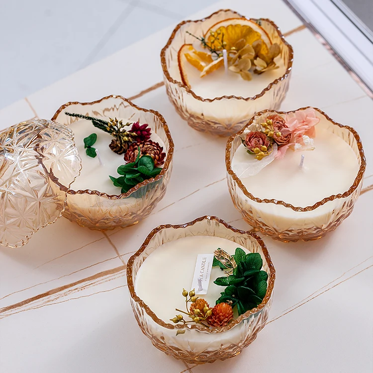 Customized gradient color wedding candle luxury soy wax Scented candle