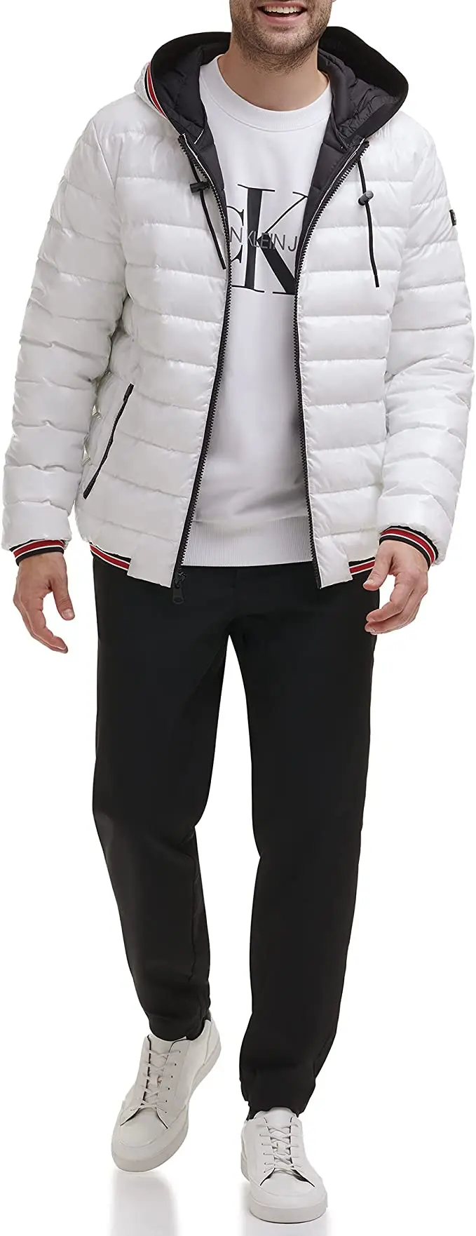 AQTQ Cheap  Warm Duck Feather Custom Logo Hooded Winter Bubble Puff Filled Down Puffer Jackets Coat for Men
