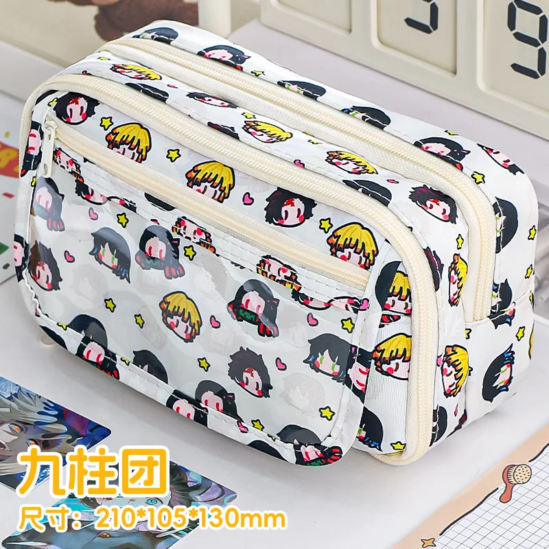 2025 Kawaii Anime Ita Bag Large Capacity Pencil Canvas Stationery Holder Bag Children Pen School Supplies Gift