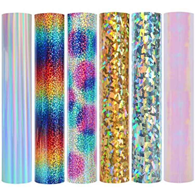 YuanFan Holographic hard metal laser plotter heat transfer vinyl roll ironing vinyl heat transfer film print transfer