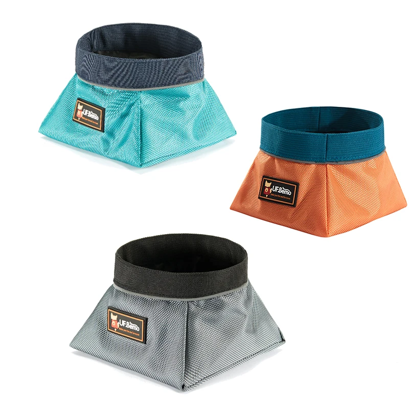 UFBemo Manufacturer Polyester Foldable Collapsible Lightweight Food Travel Water Bowl for Pet