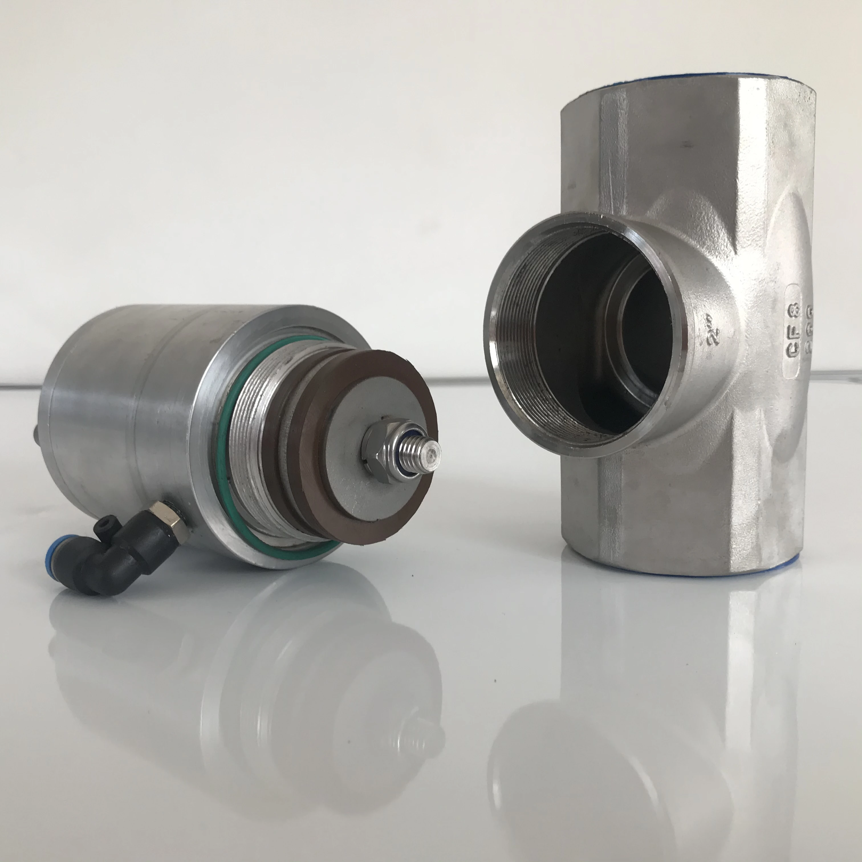 High quality two position two way stainless steel fluid pneumatic control  valve for spare parts of leather vacuum machine