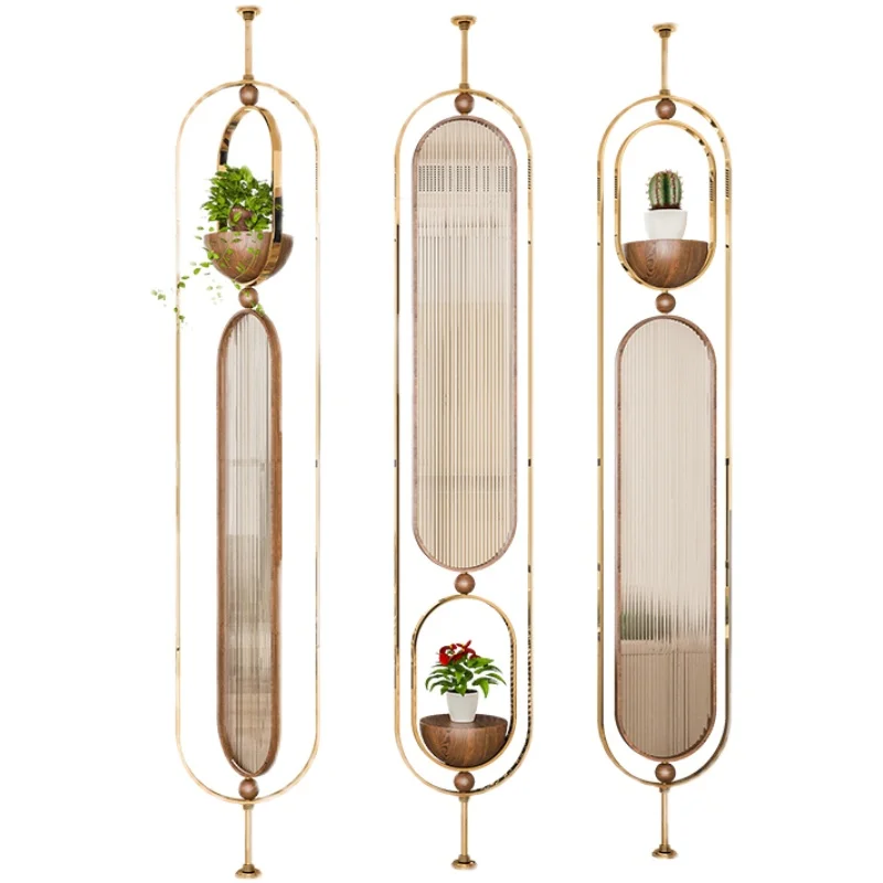 Stainless steel living room dividers home furniture 360-degree rotatable partition screens & room dividers