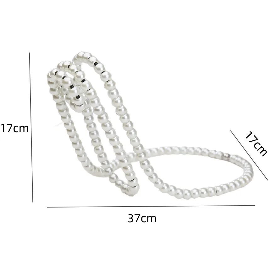 Pearl Necklace Shaped Wine Rack Metal Wine Bottle Holder Wine Bottle Stand for Bar and Home Decoration