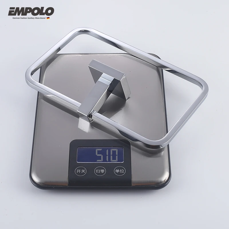 Empolo Luxury Towel Rack Toilet Brush Bathroom Sets Solid Brass Bathroom Accessories Set