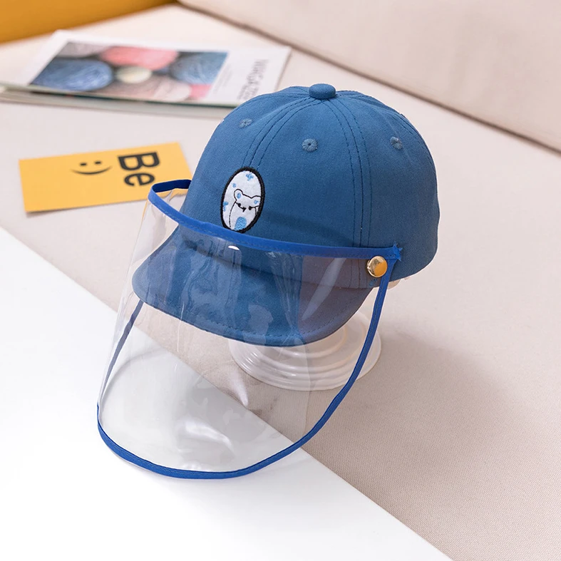 Best Price High Quality Eco-Friendly Biodegradable Kids Blue Hat Baseball Cap with Dust Cover