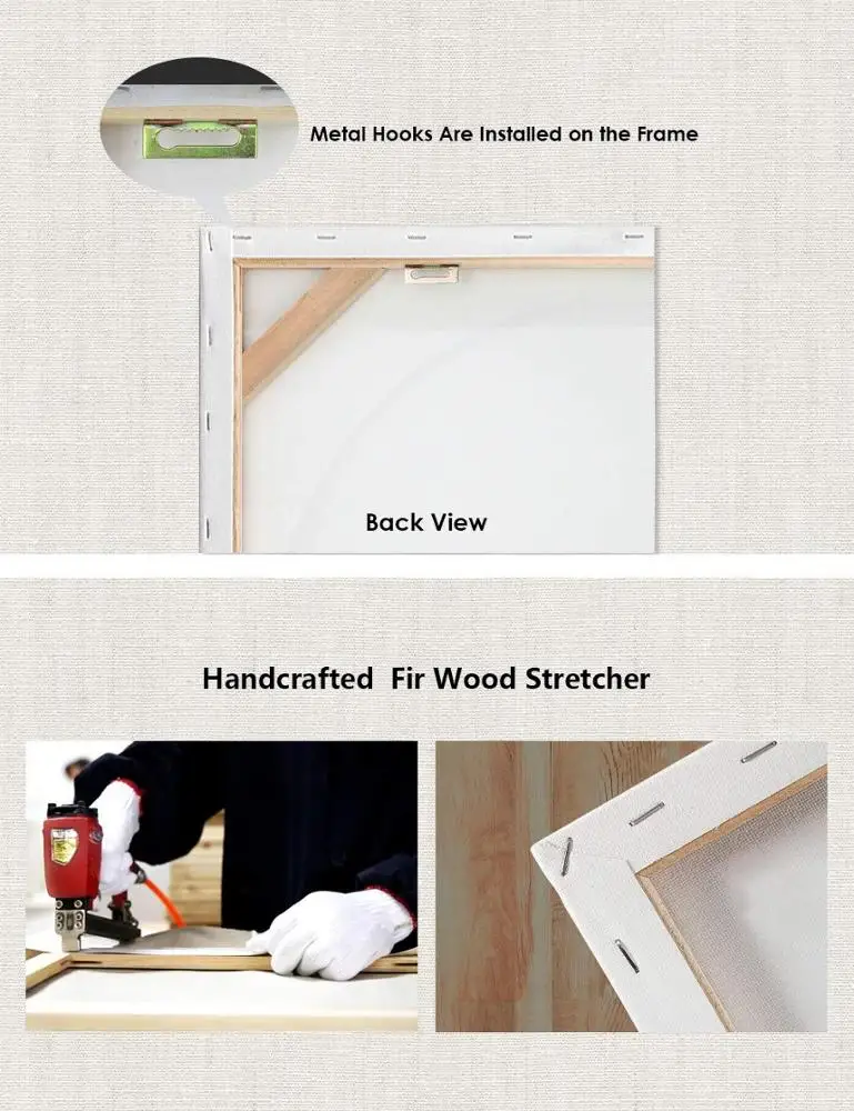 Gold Leaf Paintings Handmade Abstract Canvas Wall Art Set for Livingroom wall