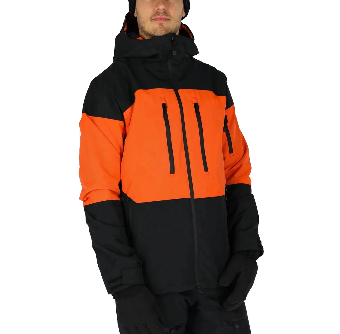 2024  High End Hooded Outdoor Mountain Ski Jacket Windproof Sports Coat OEM Men Winter Jackets