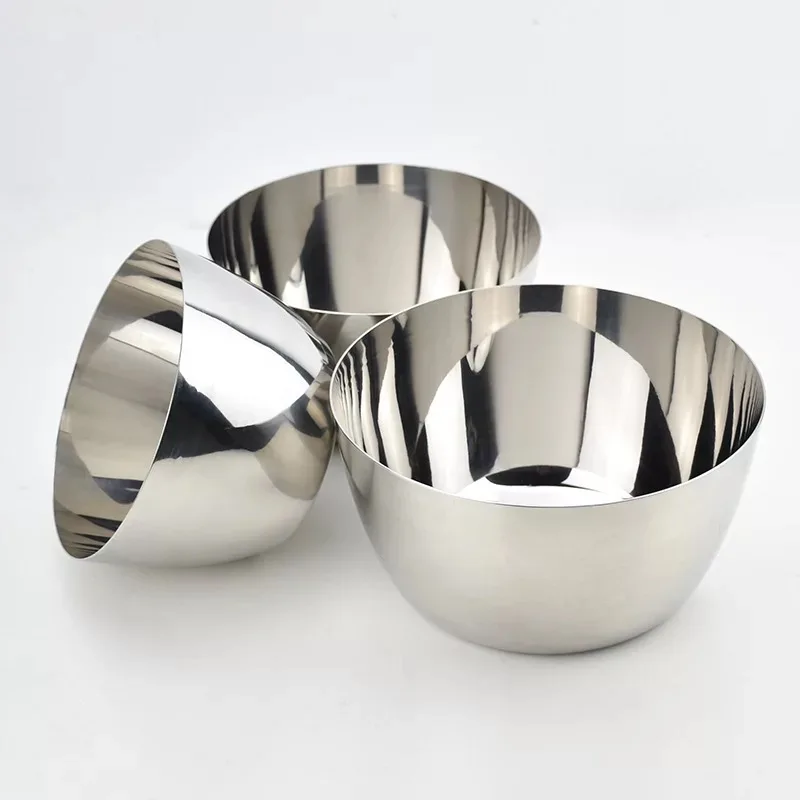 
Size 14cm/16cm/18cm egg bowl salad bowl without winding edge mirror polishing process 