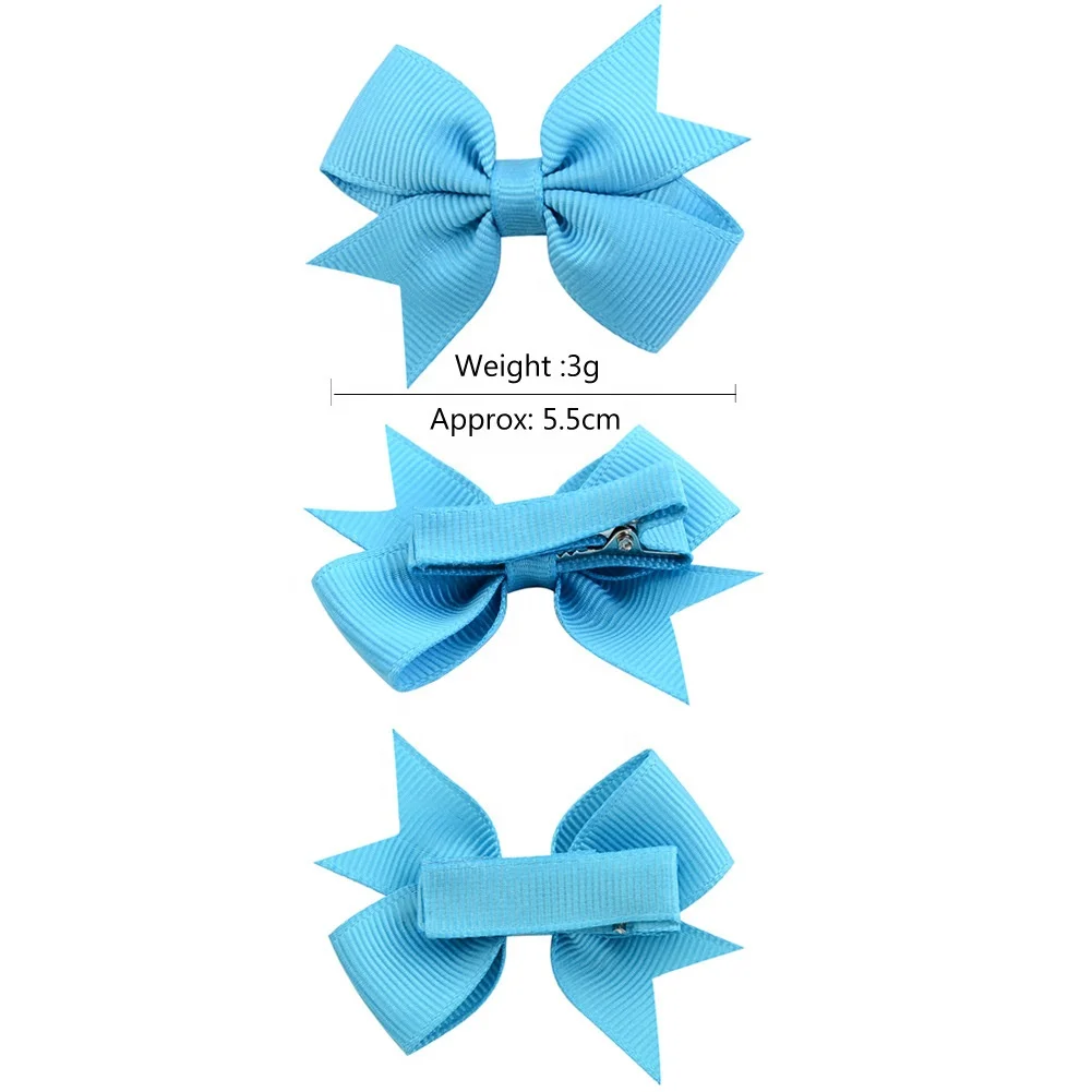 OKAY 2.2 Inch Baby Hair Bows Clips for Girls Grosgrain Ribbon Fully Lined Infant Hair Clips Accessories for Baby Girls Newborns