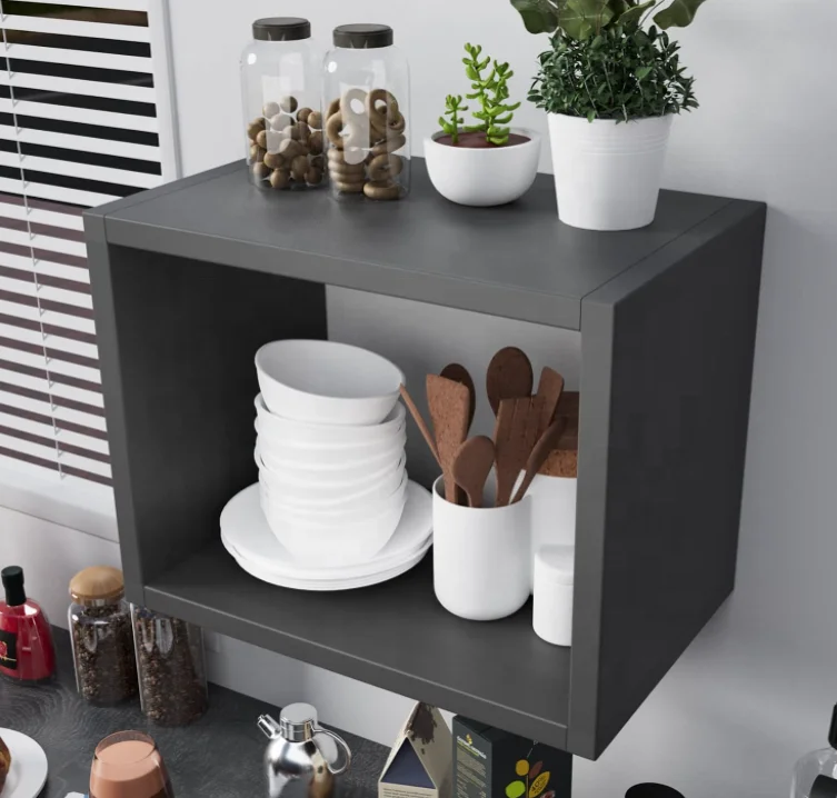 Cube Floating Shelves for Wall Storage Open Square Bookcase  Mounted Bedroom Wall Shelf Organizer Wood Wall Shelf  storage