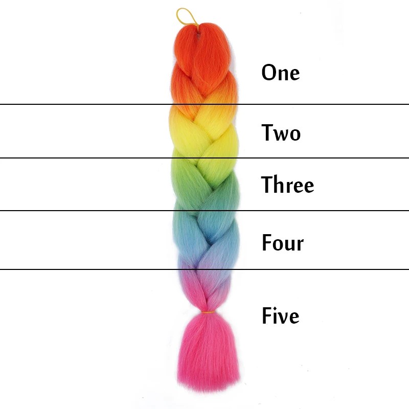 24 Inch Jumbo Braids Extensions Synthetic Braiding Hair Afro Ombre Color kanekalon Hair