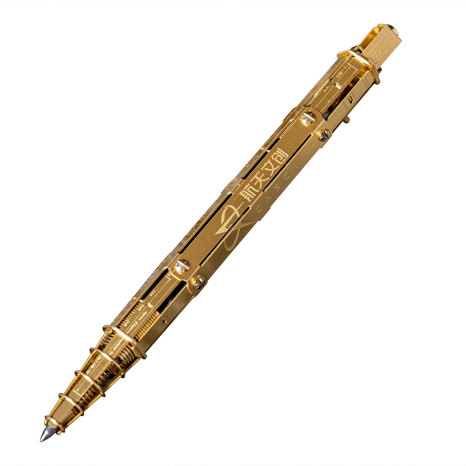Hot Sale New Spaceflight Shaped Push Action Ball Pen Tactical Pen Gun Pen  with Laser Engraved