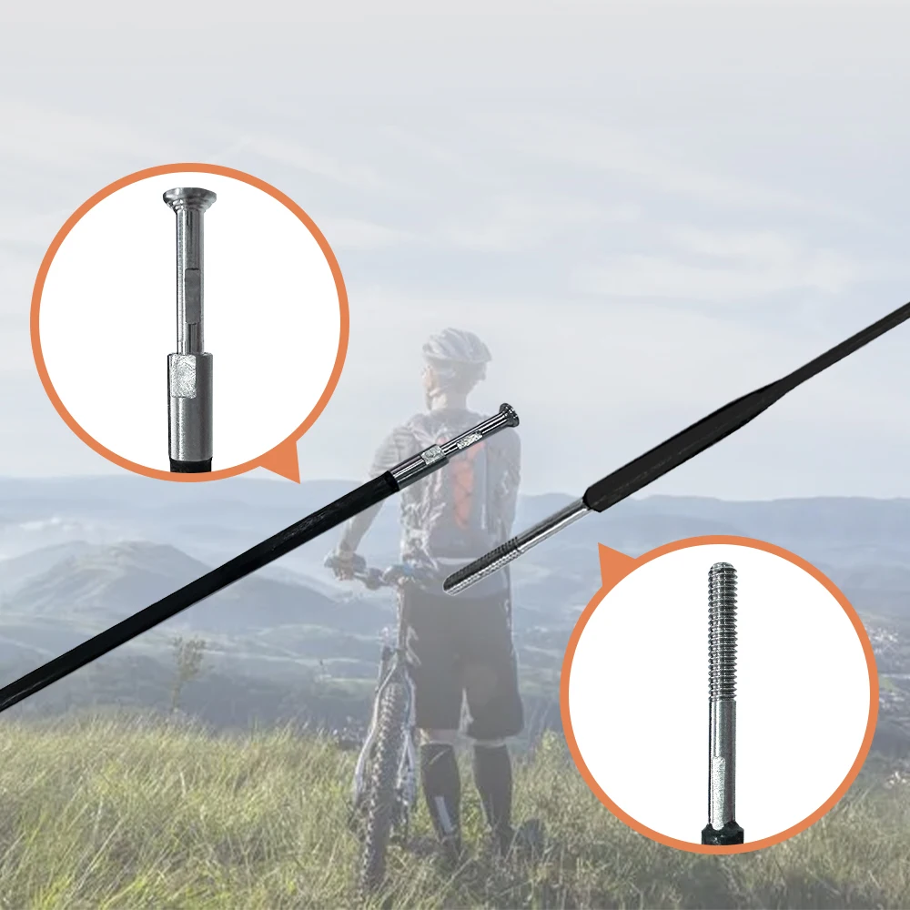 Featherweight Carbon Spoke for MTB/Road Bikes Straight Head Design Compatible with Standard Hubs Better Bicycle Spokes