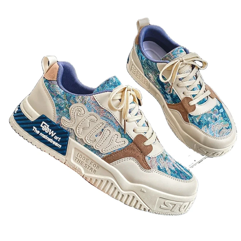 Wholesale Custom Plus Size Running Shoes Fashion Breathable Sneakers Designer LOGO Sports Skateboarding Shoes for Men