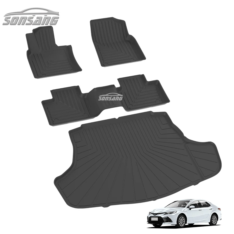 SONSANG Luxury Car Mats Set TPE Floor Original Carpet For Toyota Camry Luxury Car Mats