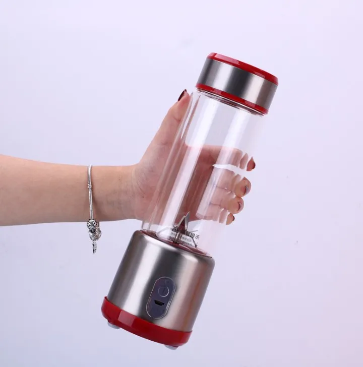 Stainless steel six blades portable juicer blender electric fruit juice mixer 7.4V