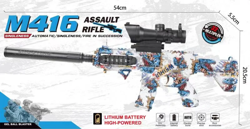 MINI M416 Fully Automatic Gun Paintball Guns Pistola De Hidrogel Water Bullets By Air Pressure Toy Guns