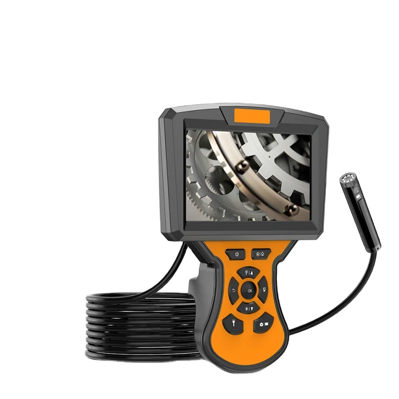 Newest Intelligent Endoscope 8MM Dual Lens HD 5 IPS LCD Borscope Automobile Sewer Inspection Camera 6 LED