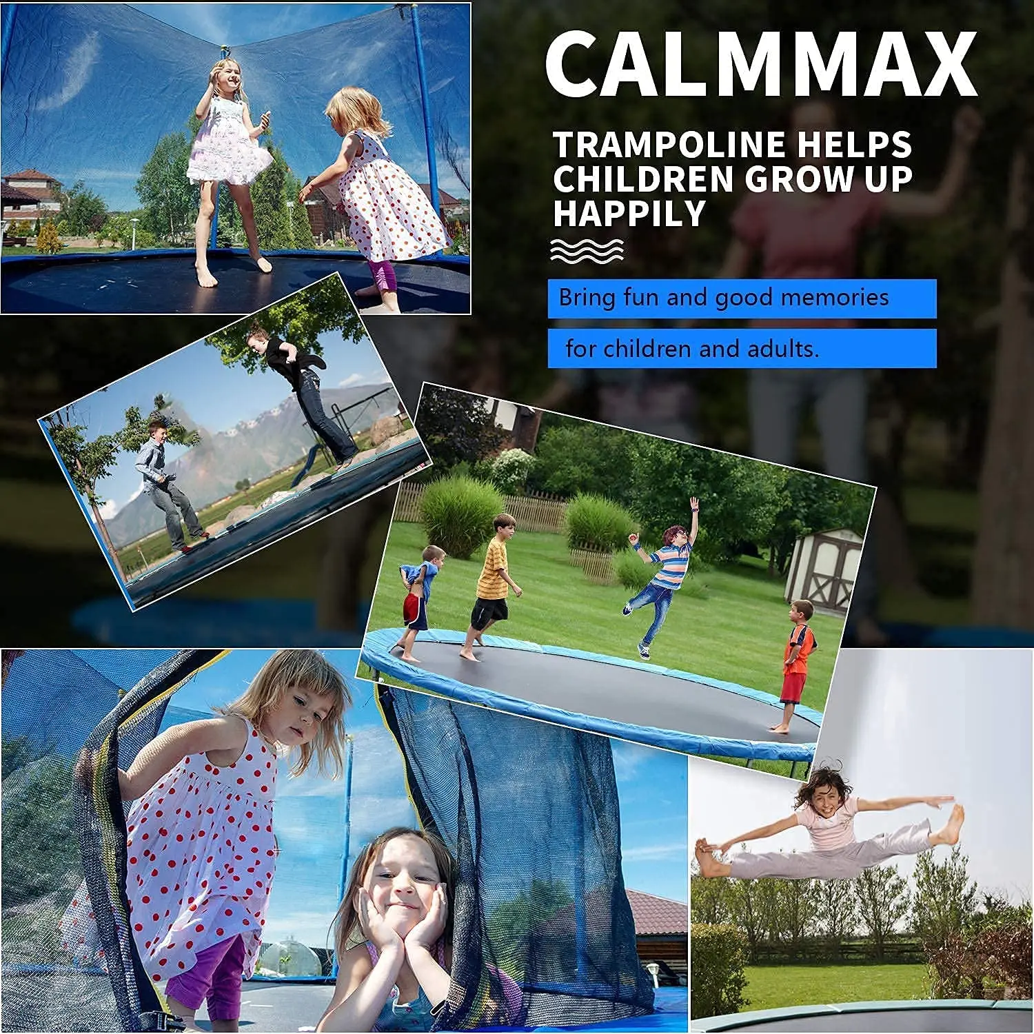 
SENDROAD 2FT 10FT 8FT 14FT 15FT 16FT Jump Recreational Trampolines with Enclosure Net Approved- Combo Bounce Outdoor Tram 