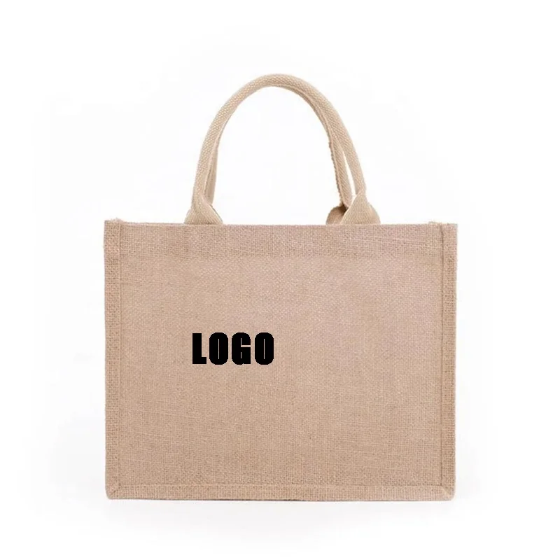 Sympathybag Jute Bag With Handle Tote Bag Linen Shopping Bag