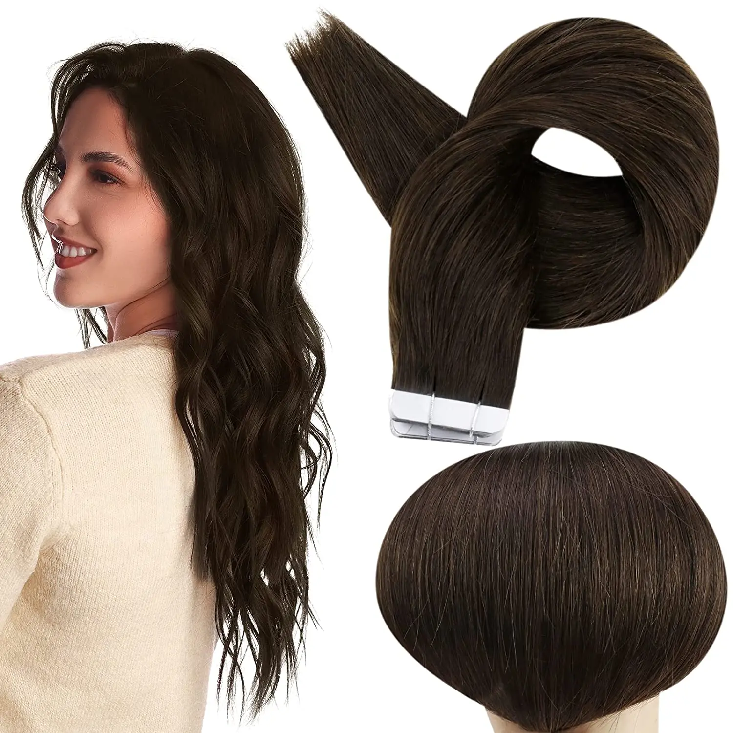 Virgin Hair 100% Virgin Human Hair Silky Straight Double Drawn Pu Slim Hair Extensions Tape In