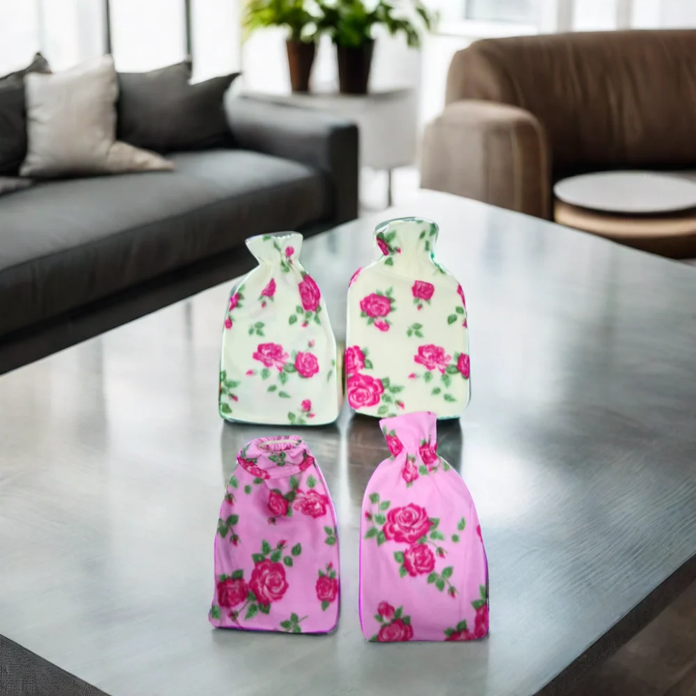 2000ml hot water bag cover hot water bottle printed fleece cover