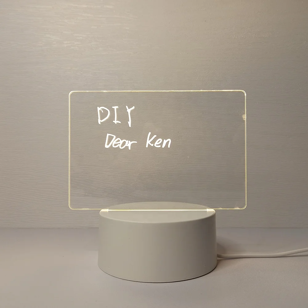 Hot Sale Cute 3D Illusion DIY Night Light Creatives Blank Led Night Light 3D Illusion Acrylic Night Light Lamp