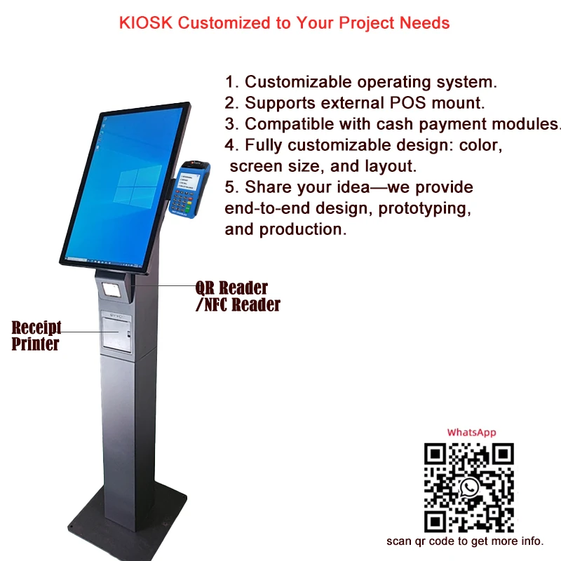 Self Sevice киоск оплаты счетов с считывателем карт atm и msr