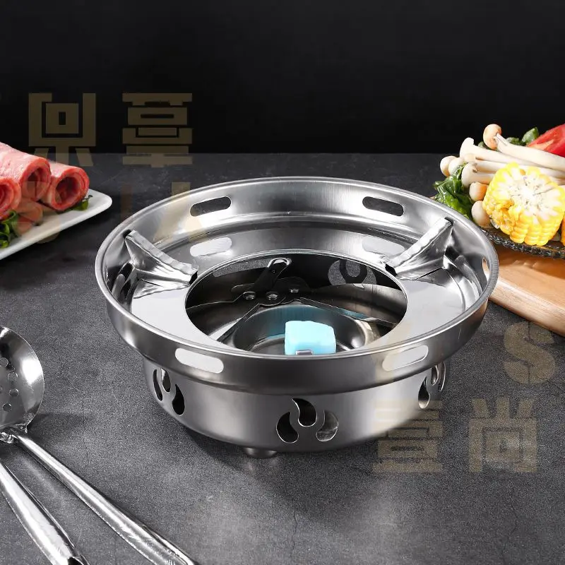 Thickened Alcohol Stove Hot Pot Dry Pot Hotpot Pot Alcohol Cooker Stainless Steel 304 Adjustable Firepower