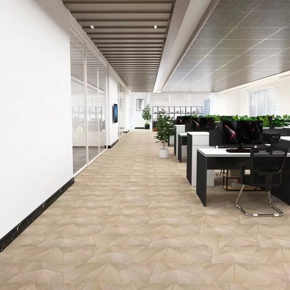 Waterproof Nylon Square Or Rectangle Shape Office Carpet Pvc Modular 50*50cm Or Customized Size Carpet Tile
