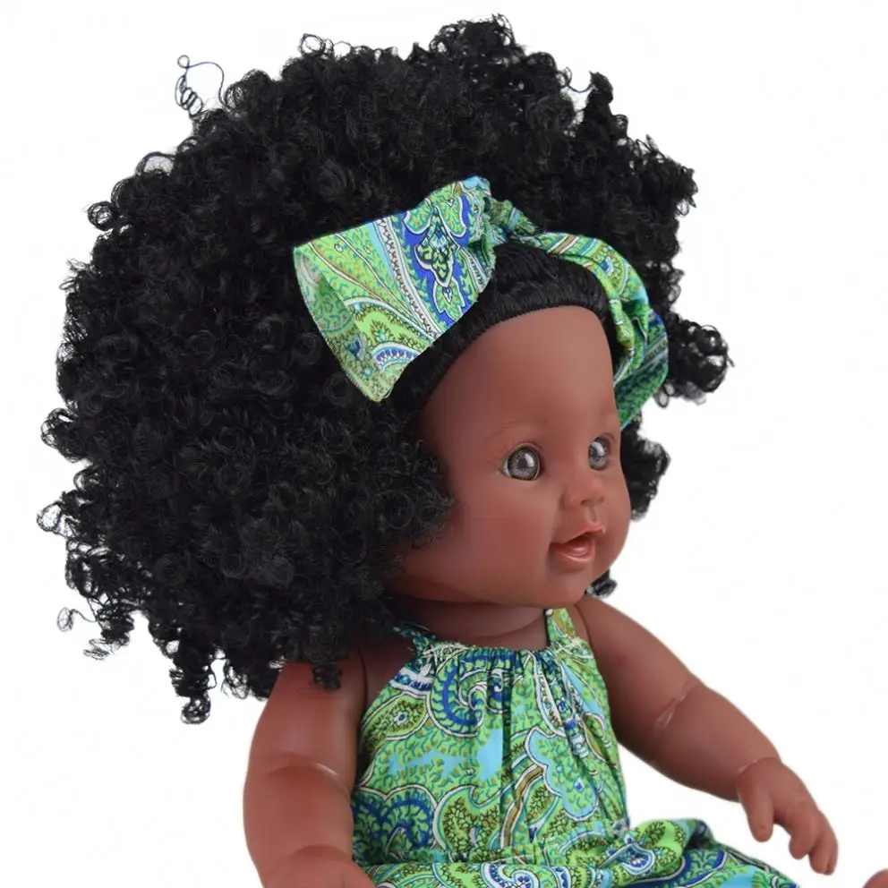 12 inch Toy Baby Black Dolls lifelike african baby doll for girls, kids, 2021 newest children, Kids Holiday and Birthday gift