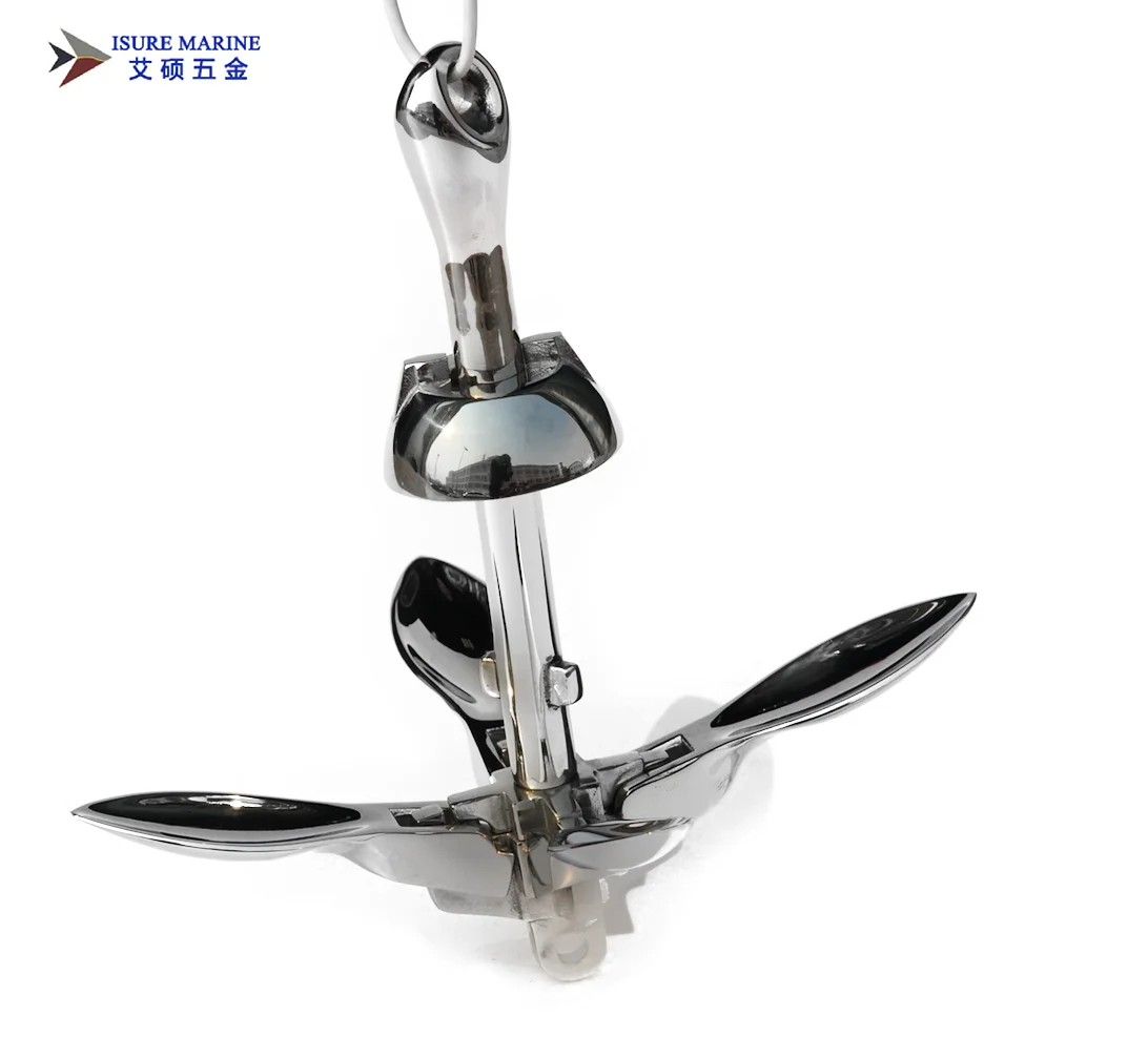 stainless steel grapnel folding boat anchor , small folding anchor