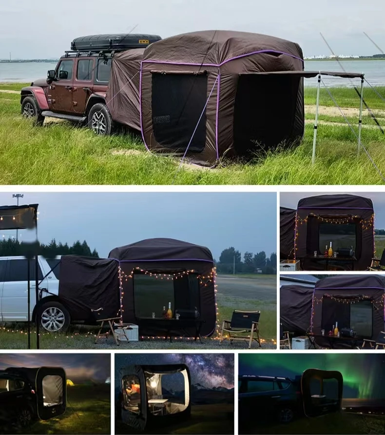 Portable  Outdoor Car Rear Tent Rainproof Car Awning Tent Shading Tent With Canopy Anti mosquito Net