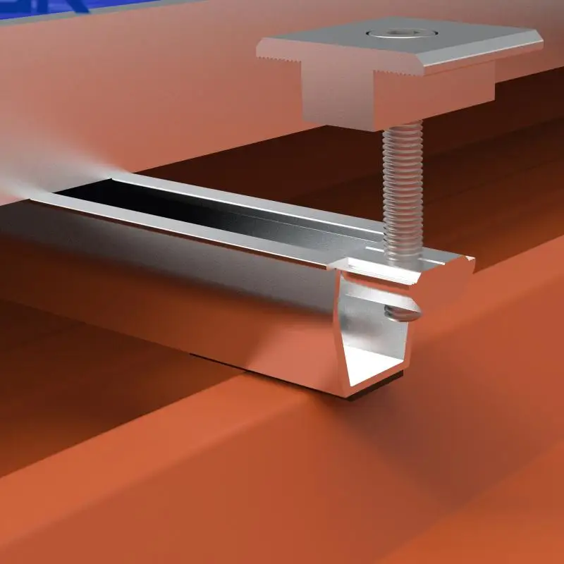 aluminium solar roof carport racking structure mini rail solar competitive price rooftop solar tracking mount