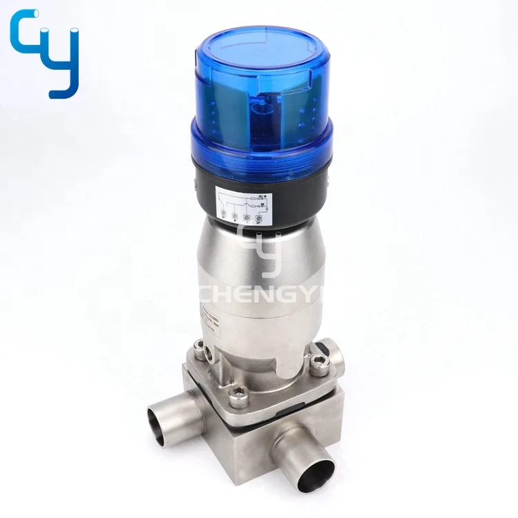 Forged T type 3 way diaphragm valve  for WFI loop user point automatic T valve