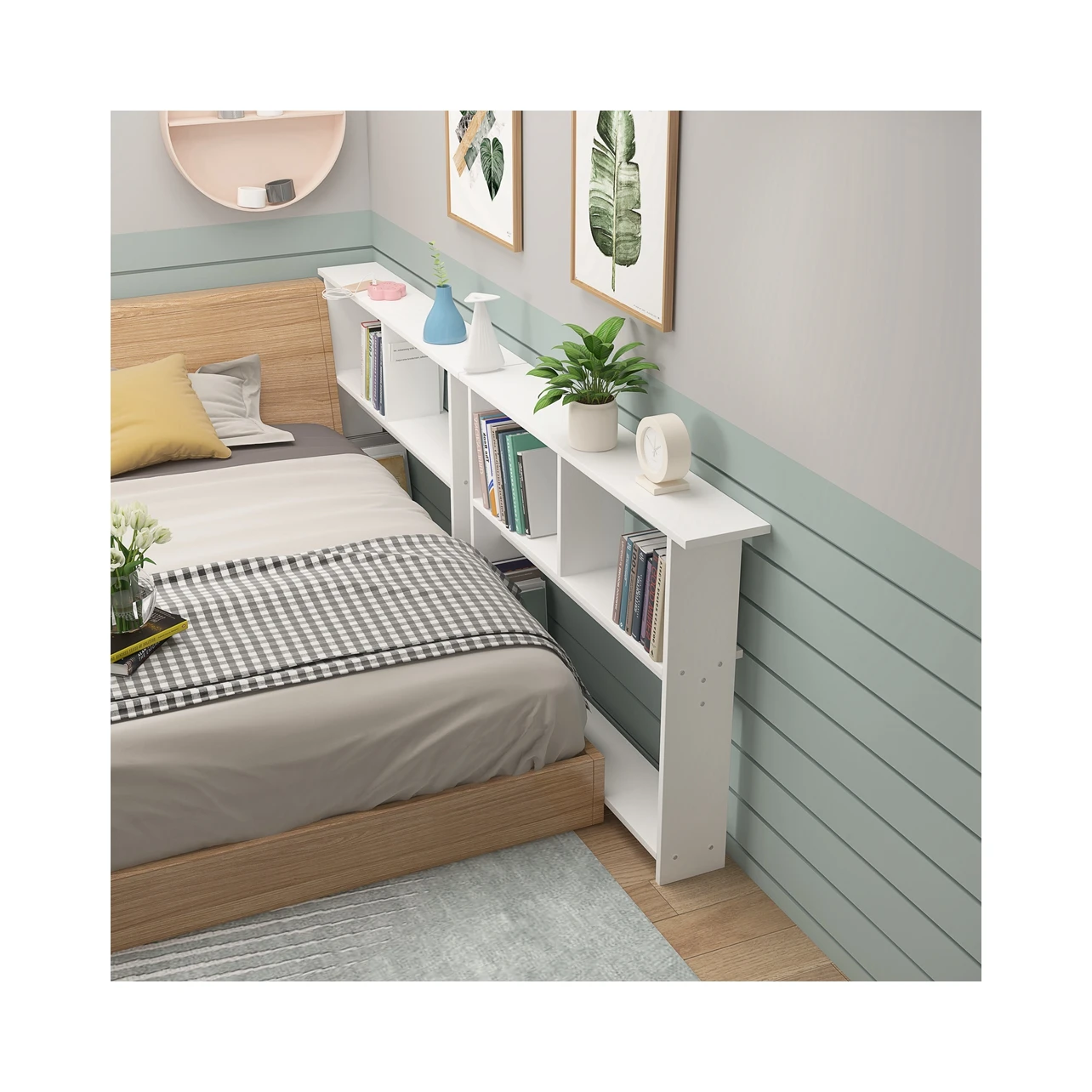 Bedside Gap Cabinet Bed seam Shelf cabinet Strip Narrow table Storage side Narrow cabinet wall Gap Against the wall Economical