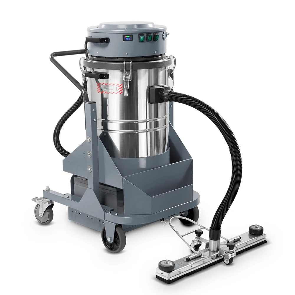Electric Industrial Vacuum Cleaner Battery Operated Wet And Dry Vacuum Cleaner With 70l