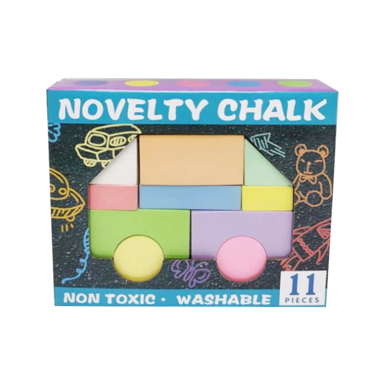 stationery art supplies 11pcs children kids toy multicolor jumbo sidewalk chalk