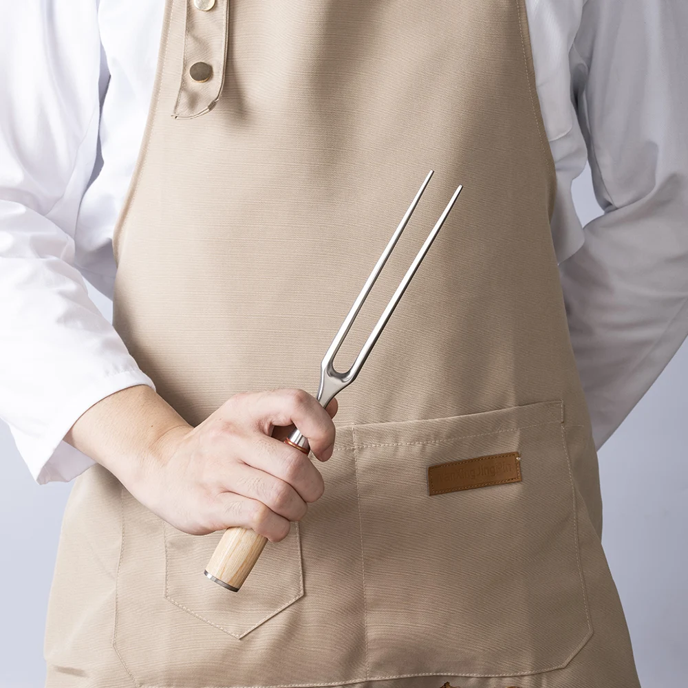 Professional 2pcs S35VN Powder Carving Knife and stainless Steel 430 Forged Meat Forks Cooking Set