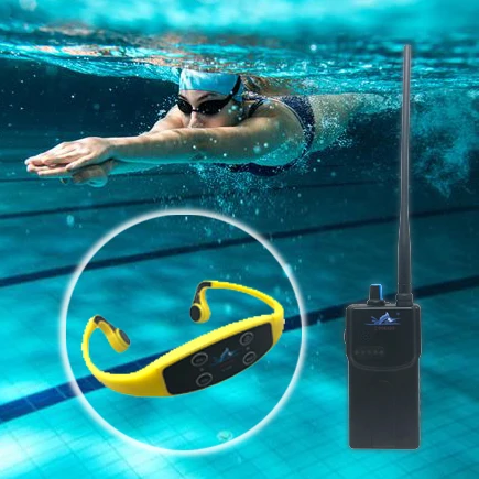 Remote Real Time Communication Teaching Radio Transmitter Wireless Athlete Swimming Training H907 Bone Conduction Headset