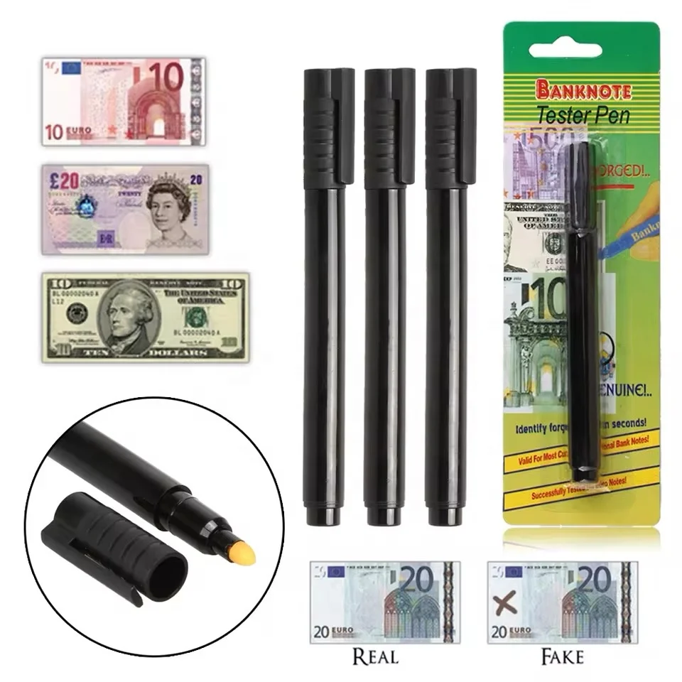 Money detector pen banknote tester cash checker with unique ink for hand checking tool