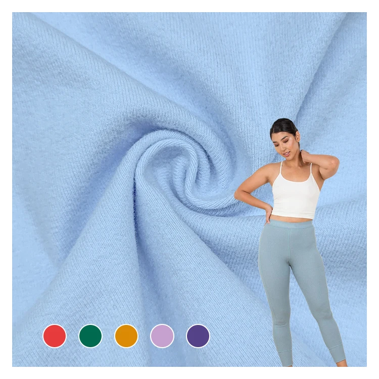 Hot Sale Stretch Knitted Ribbed Cotton Fabric For Kids, Soft Hand Feel Solid Bamboo 1*1 Rib Fabric/