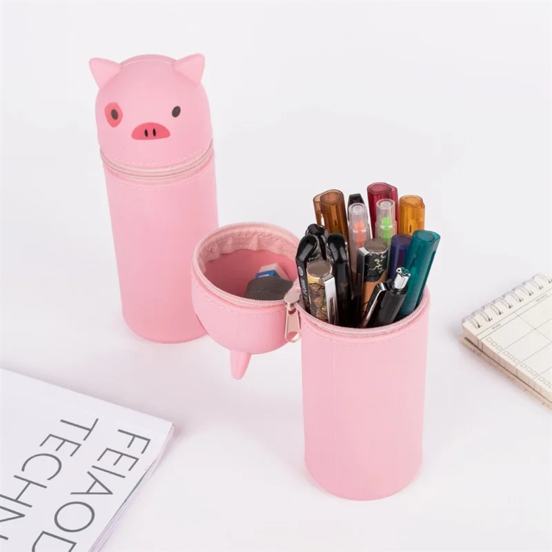ODM Wholesale Silicone Pencil Case Kids School Pen Holder Reusable Pencil Holder for Desk