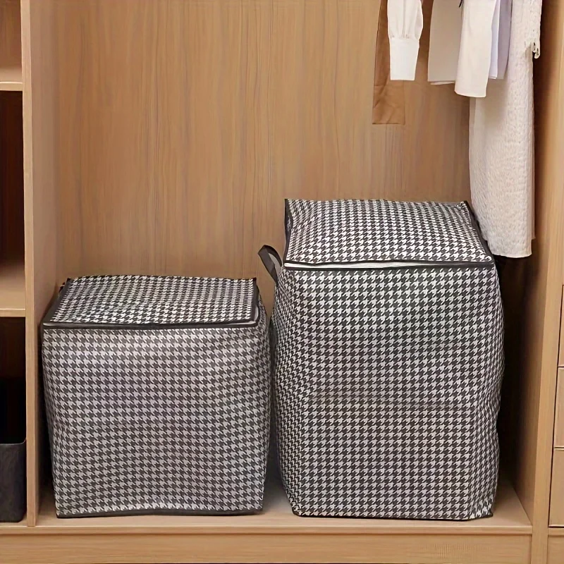 Thousand Bird Grid Non-Woven Quilted Bag Large 110L/140L/180L Home Textile Storage Bag for Dust Storage