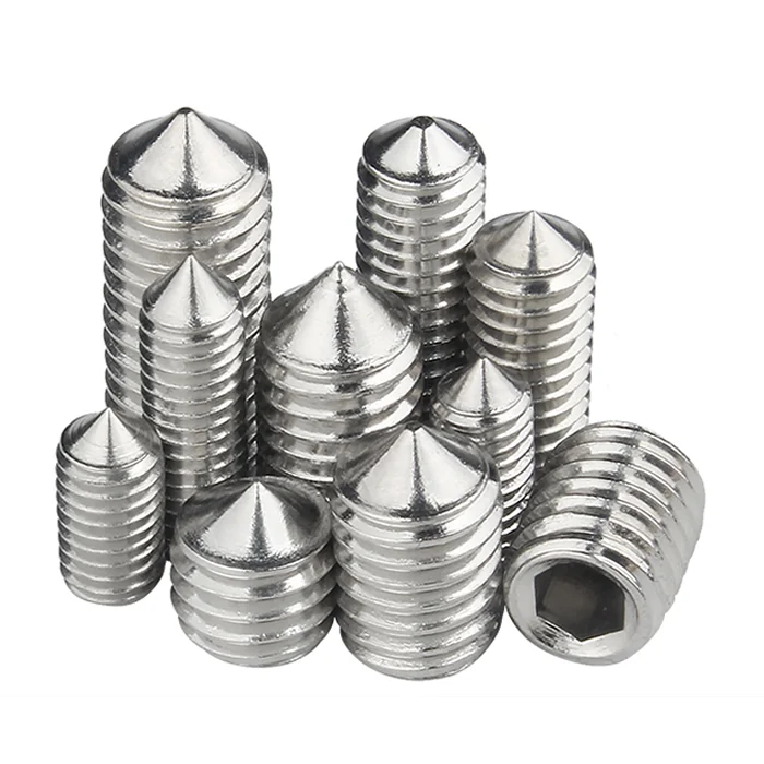 Sunpoint M2 M 3M4 M5 M6 M8 M10 304 stainless steel flat end machine set screw headless hex socket base set screw