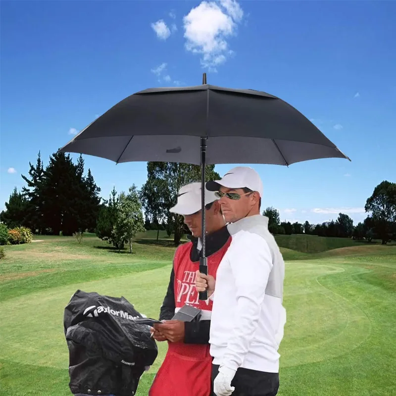 Promotional Luxury Umbrella Custom Logo Fiberglass Stick Guarda Chuva Auto Open Extra Large Customised Windproof Golf Umbrella