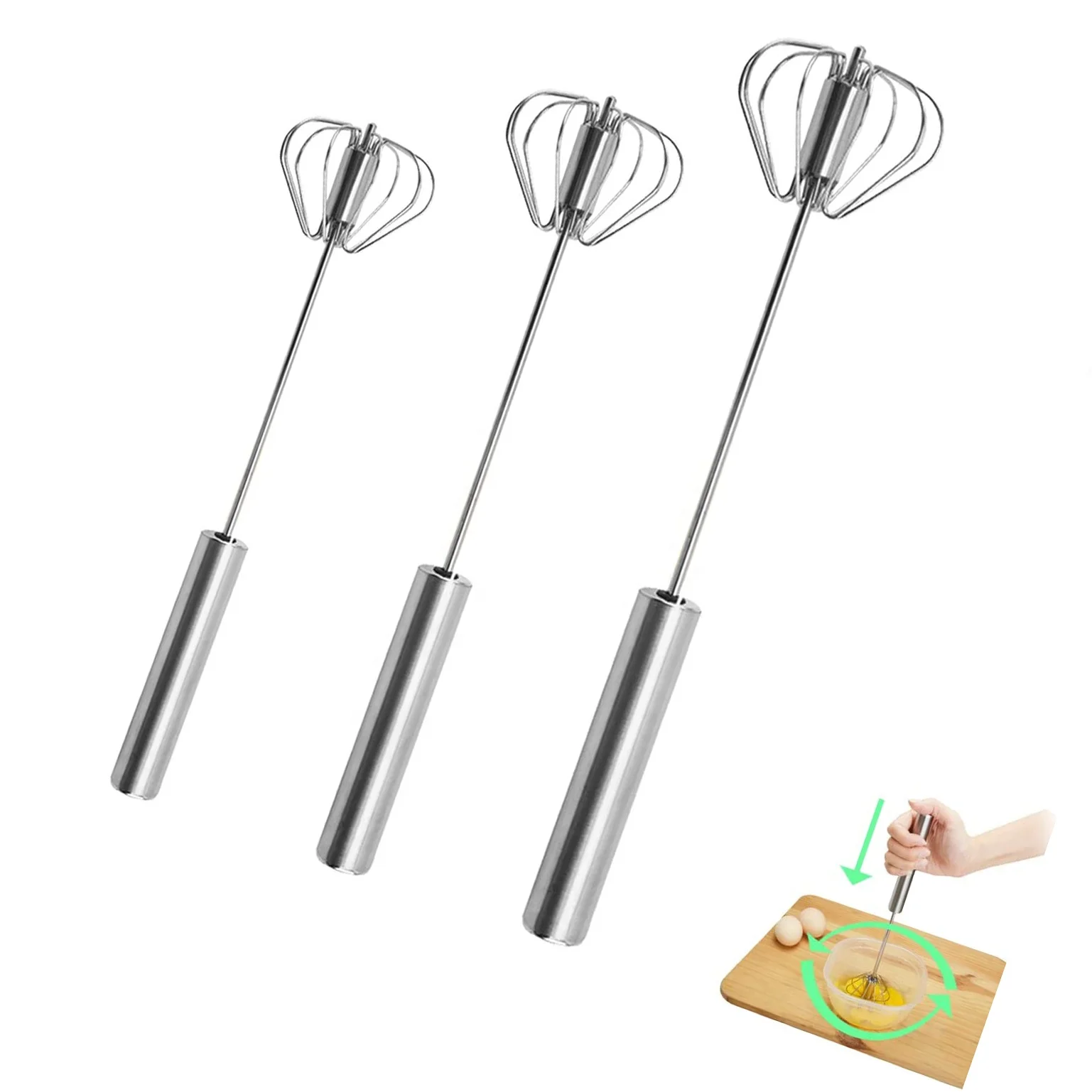 Ручной венчик из нержавеющей стали для домашнего смешивания