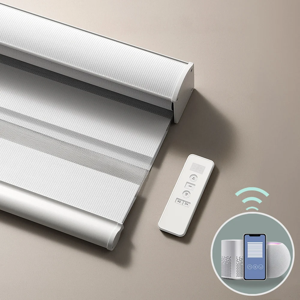 Top Selling Cordless Spring Control Zebra Blinds With High Quality Semi-Blackout Shades for Windows Bedroom Living Room