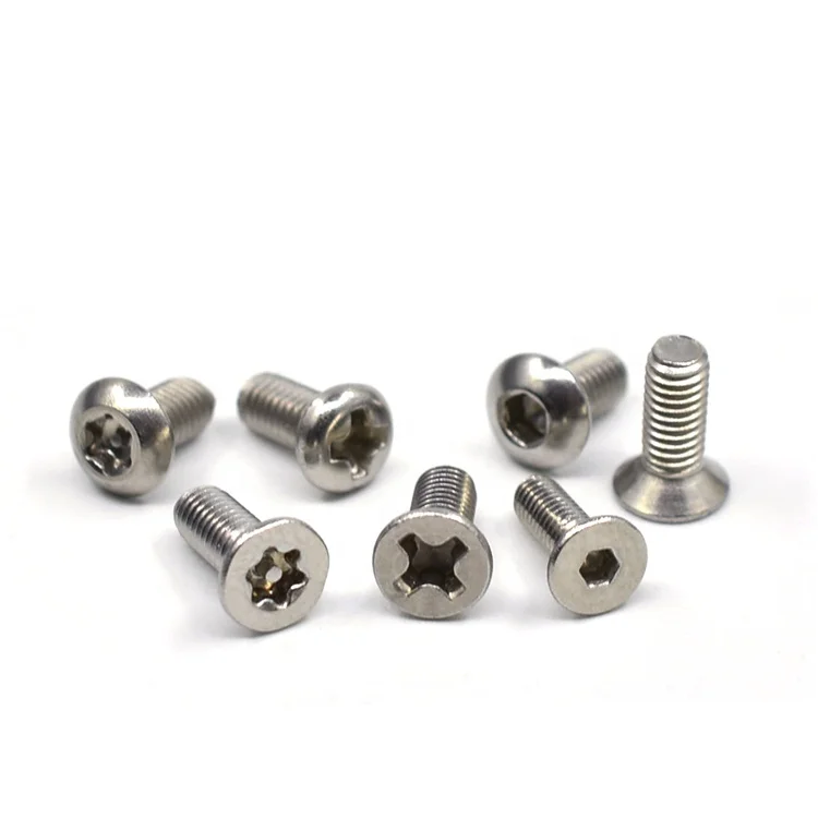 stainless steel flat head screw torx security slotted machine screw SS304 round head cross machine screw